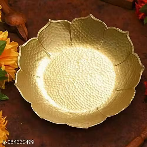 Premium Lotus Shape Flower Decorative Urli Bowl for Home and Pooja Decor, Urli Bowl Decorative Bowl for Home