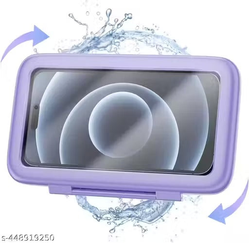 PRETOX Waterproof Shower Phone Holder | 480° Rotation | Anti-Fog Touch Screen (Purple)