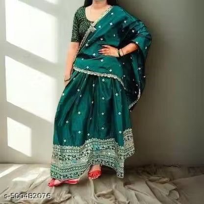 fancy work lehenga choli