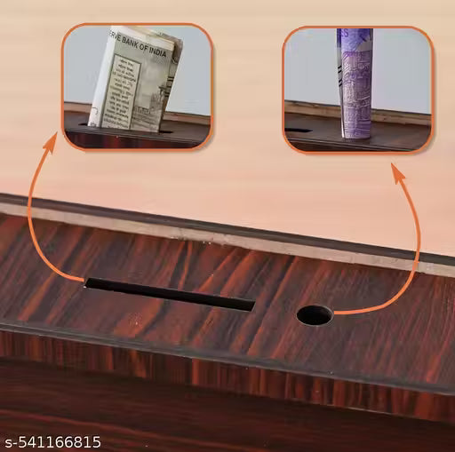 Wooden Moneyy Saving Boxx | Cash Saver Mxoney Boxx with Counting Target