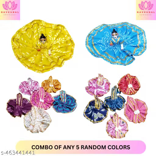 Navkunal Poshaak Laddu Gopal Dress Combo of 5 Pure Cotton