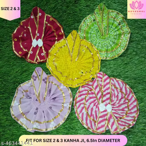 Navkunal Poshaak Laddu Gopal Dress Combo of 5 Pure Cotton