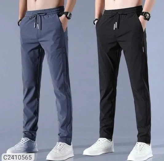 Buy1 Get 1 FreeðŸ’¥ðŸ¤©PREMIUM MEN'S HIGH STRETCH SKINNY LYCRA PANTS(Black & Gray) - NuroHub
