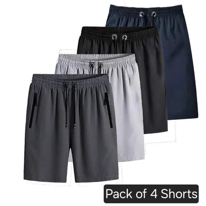 Combo of 4 Men's Stretchable Cotton Shorts - NuroHub