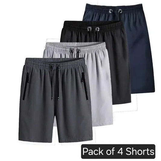 Combo of 4 Men's Stretchable Cotton Shorts - NuroHub