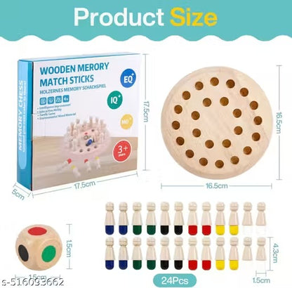 🧩 Memory Chess – Wooden Memory Match Stick Board Game 🎲