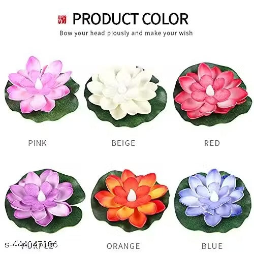 6 Pice Lotus Flowers Sensor Led Tea Light