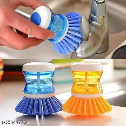 Modern Kitchen Creative Cleaning Brush with Soap Dispenser for Kitchen