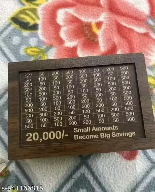 Wooden Moneyy Saving Boxx | Cash Saver Mxoney Boxx with Counting Target