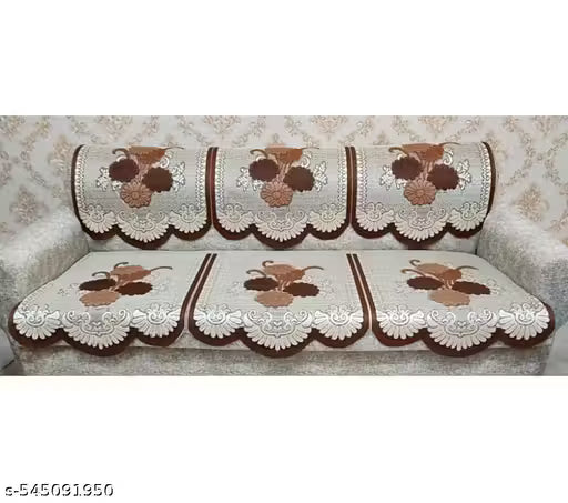 Attractive Home Decor 5 Seater Sofa Cover Set with Table Cover