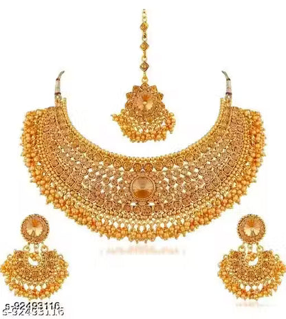 Gold Plated Choker Set with Lct Austrian diamond