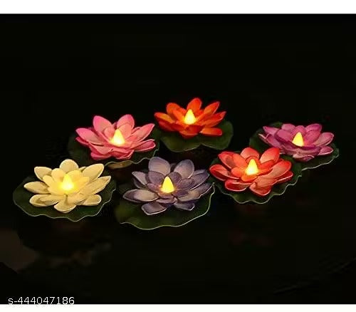 6 Pice Lotus Flowers Sensor Led Tea Light