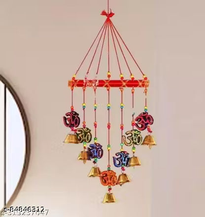 Home Decor Decoration windchimes OM Handicraft Hand Painted Wind Chimes for balcony Set of 1 (OM WC