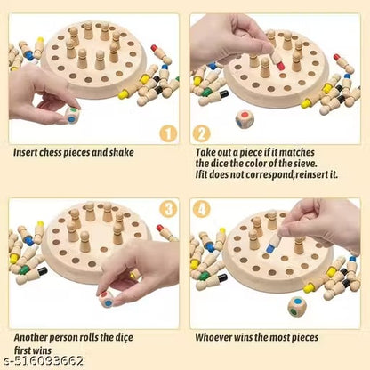 🧩 Memory Chess – Wooden Memory Match Stick Board Game 🎲