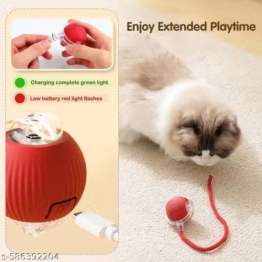 Pet Ball Automatic Toy - Cet/Dog Dancing Toy for Indoor Smart Silicone Rolling Ball