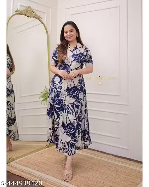 Trendy A-Line Floral Print Women &amp; Girls Kurta