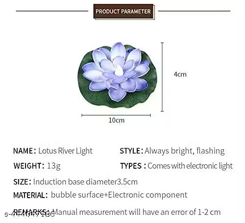 6 Pice Lotus Flowers Sensor Led Tea Light