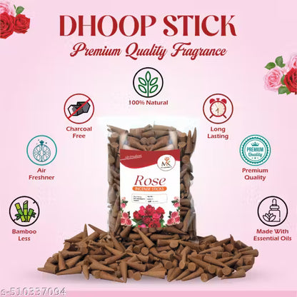 Incense Dhoop Cones mogra rose kasturi for pooja Natural chandan Fragrance Cones Pack Of 300gm scented cones dhoop incense cones