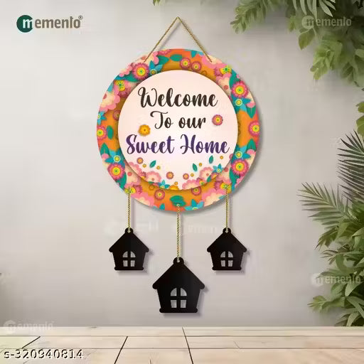 Stylish Welcome to Sweet Home Wall hanging Orange Color
