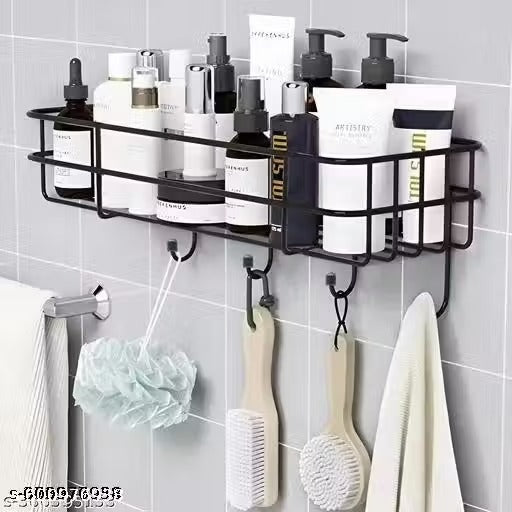 2 PIS COMBOKitchen Storage Multipurpose Rack With Set Of 4 Hooks