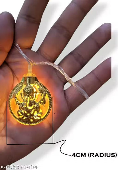 Definite Ganesha Light for Indoor Mandir Temple Decoration for Puja with 10 Led Bulbs