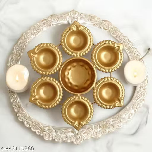 Pack Of 3 Diya Shape Flower Decorative Urli Bowl for Home