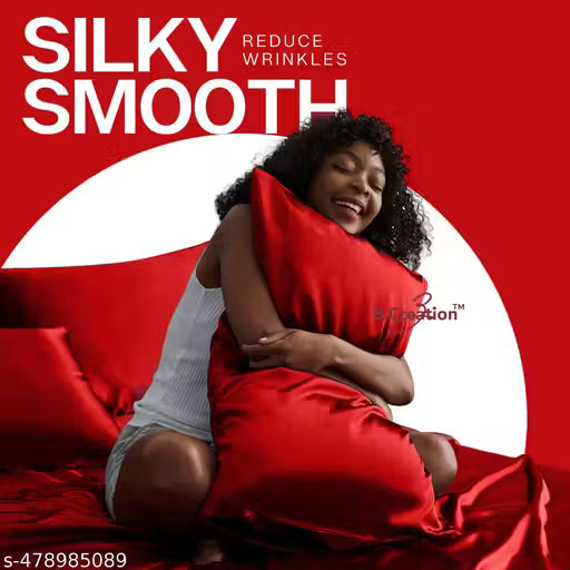 Maroon Red Satin silk Pillow Cover Pack of 2