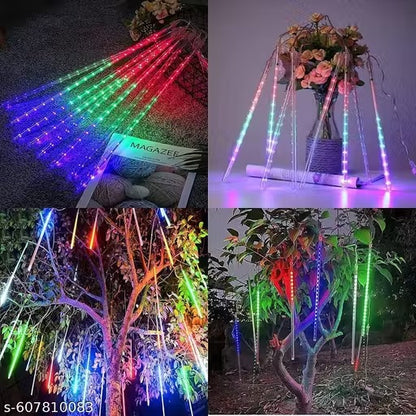 Rain Drop LED Meteor Shower 192 LEDs 8 Tubes (11.8")