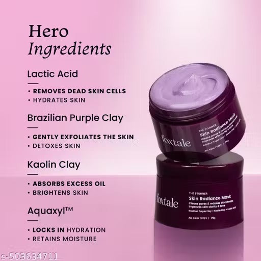 Foxtale- (Pack of 2) De-Tan Face Mask for Glowing Skin