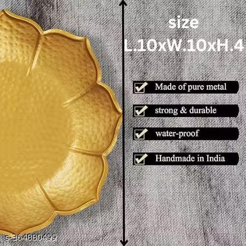 Premium Lotus Shape Flower Decorative Urli Bowl for Home and Pooja Decor, Urli Bowl Decorative Bowl for Home