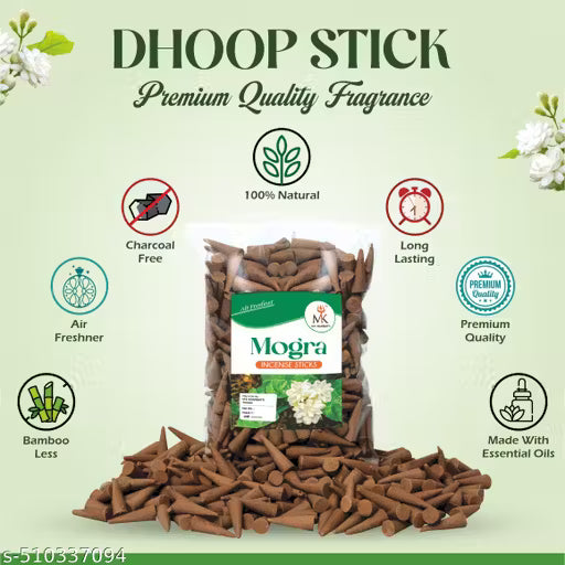 Incense Dhoop Cones mogra rose kasturi for pooja Natural chandan Fragrance Cones Pack Of 300gm scented cones dhoop incense cones