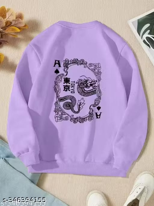 Women T-shirt Lavender (1 PIC = PRINTED = FRUNT-BACK)