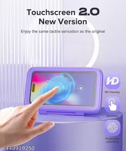 PRETOX Waterproof Shower Phone Holder | 480° Rotation | Anti-Fog Touch Screen (Purple)