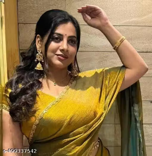 Solid Beads and Stones Saree