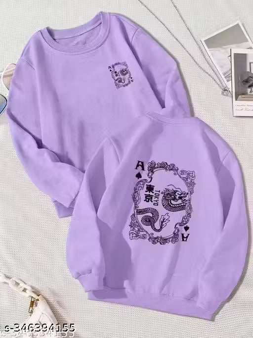 Women T-shirt Lavender (1 PIC = PRINTED = FRUNT-BACK)