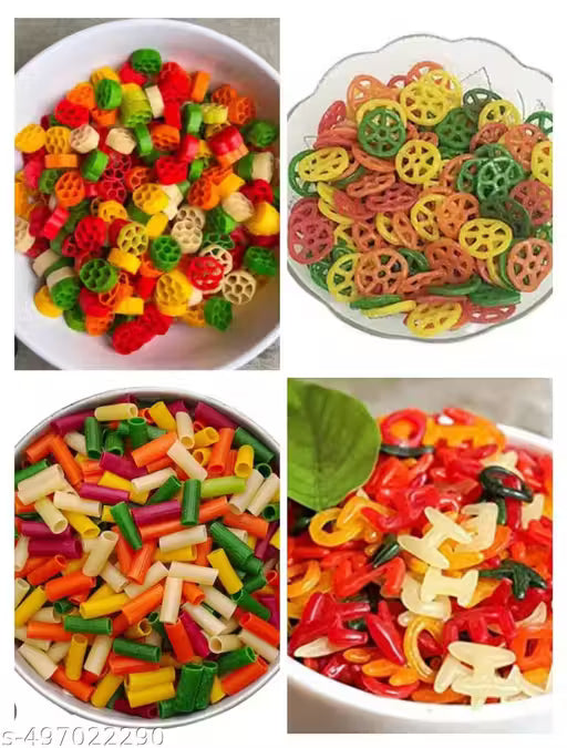 Quality bazar Combo of Golden/ Colourful / Rings / Pipes Fingers fryums Papad Ready to Fry 400 GM