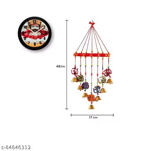 Home Decor Decoration windchimes OM Handicraft Hand Painted Wind Chimes for balcony Set of 1 (OM WC