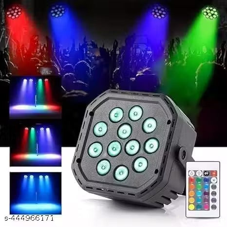 12 Led - DJ Light with Remote Control | UV 6 in1 Color Uplightning Lights