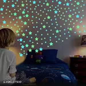 50 pcs Glow In the dark Stars Night Glowing Stars Decorative Adhesive Stickers kid Room Items
