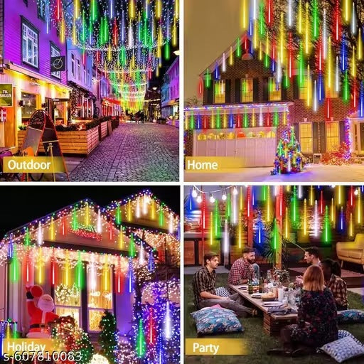 Rain Drop LED Meteor Shower 192 LEDs 8 Tubes (11.8")