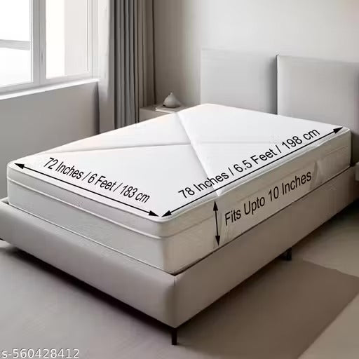 Waterproof Mattress Cover 72*78 inch or 6*6.5 feet 100% Terry Cotton Mattress Protector