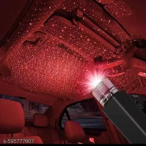 Auto Roof Star Projector Lights, USB Portable Adjustable Flexible Interior Car Red Night Lamp