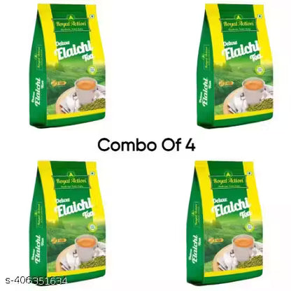 Royal Action Deluxe Pack of 4 Elaichi Tea | 4 Steel Spoons Free With this pack