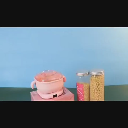 Silicone Foldable Wax Heater | Compact Wax Machine with Quick & Even Heating, Detachable Lid, Easy-to-Clean for Women & Men