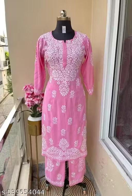 Premium Rayon kurti + Rayon Plazo set