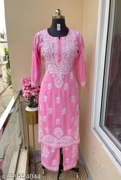 Premium Rayon kurti + Rayon Plazo set