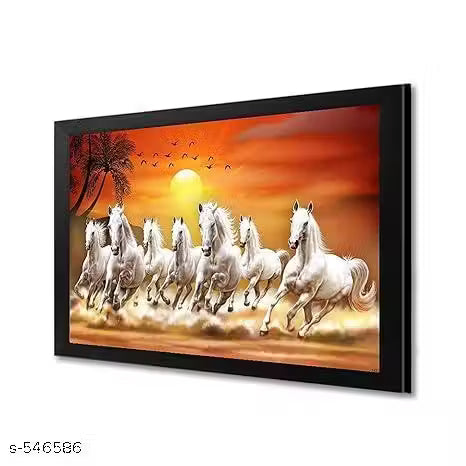 Framed Vaastu Seven Horse Painting