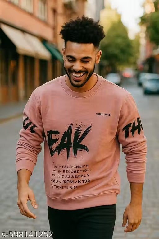 Mens Roundneck Fleece Sweatshirts ,Casual Fashion Wear, Winter Wear Sweatshirt