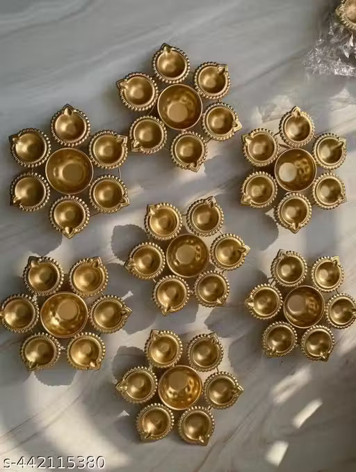 Pack Of 3 Diya Shape Flower Decorative Urli Bowl for Home