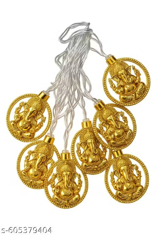 Definite Ganesha Light for Indoor Mandir Temple Decoration for Puja with 10 Led Bulbs